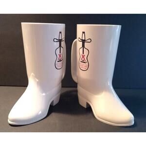 KOA Resort Plastic Boot Beer Mugs 2 Western Nashville Tennessee Vintage Plastic